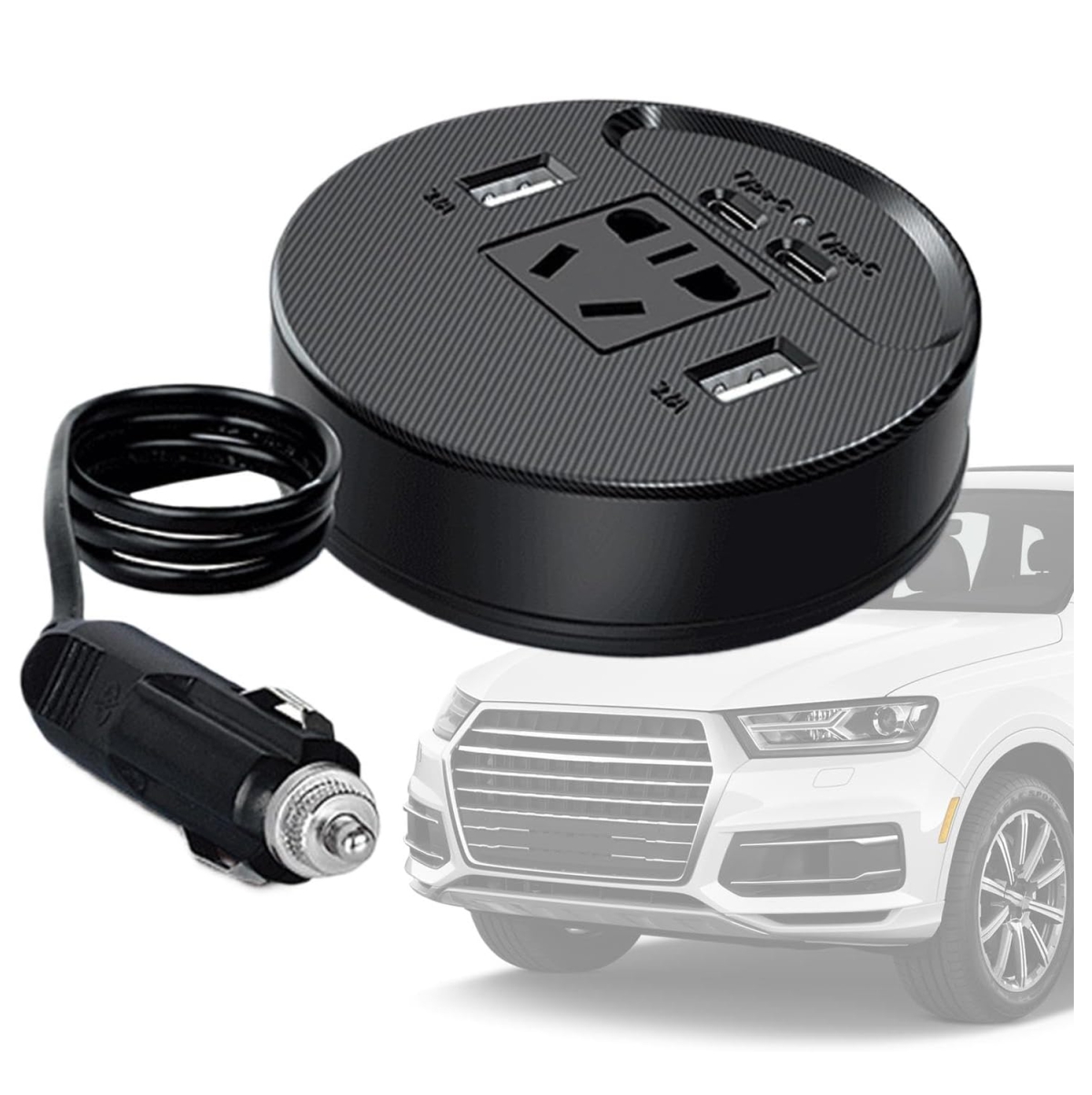 Cargador Adaptador Carro 3USB + TipoC